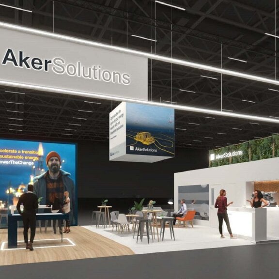Aker Solutions stand at Offshore Europe